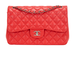 Jumbo Double Flap, Lambskin, Red, 22476852 (2016-17), DB, 3*